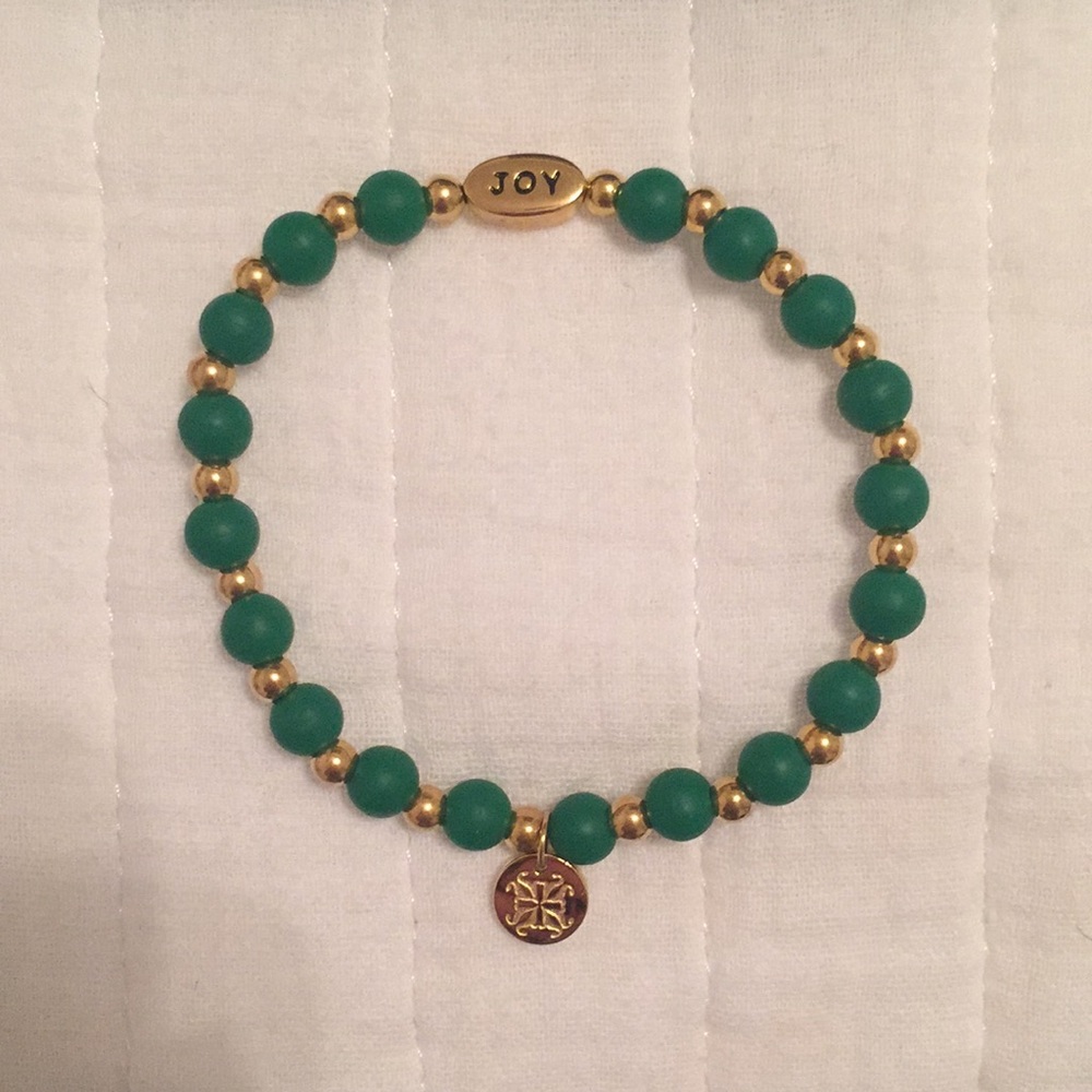 Rustic Cuff “Joy” Beaded Bracelet